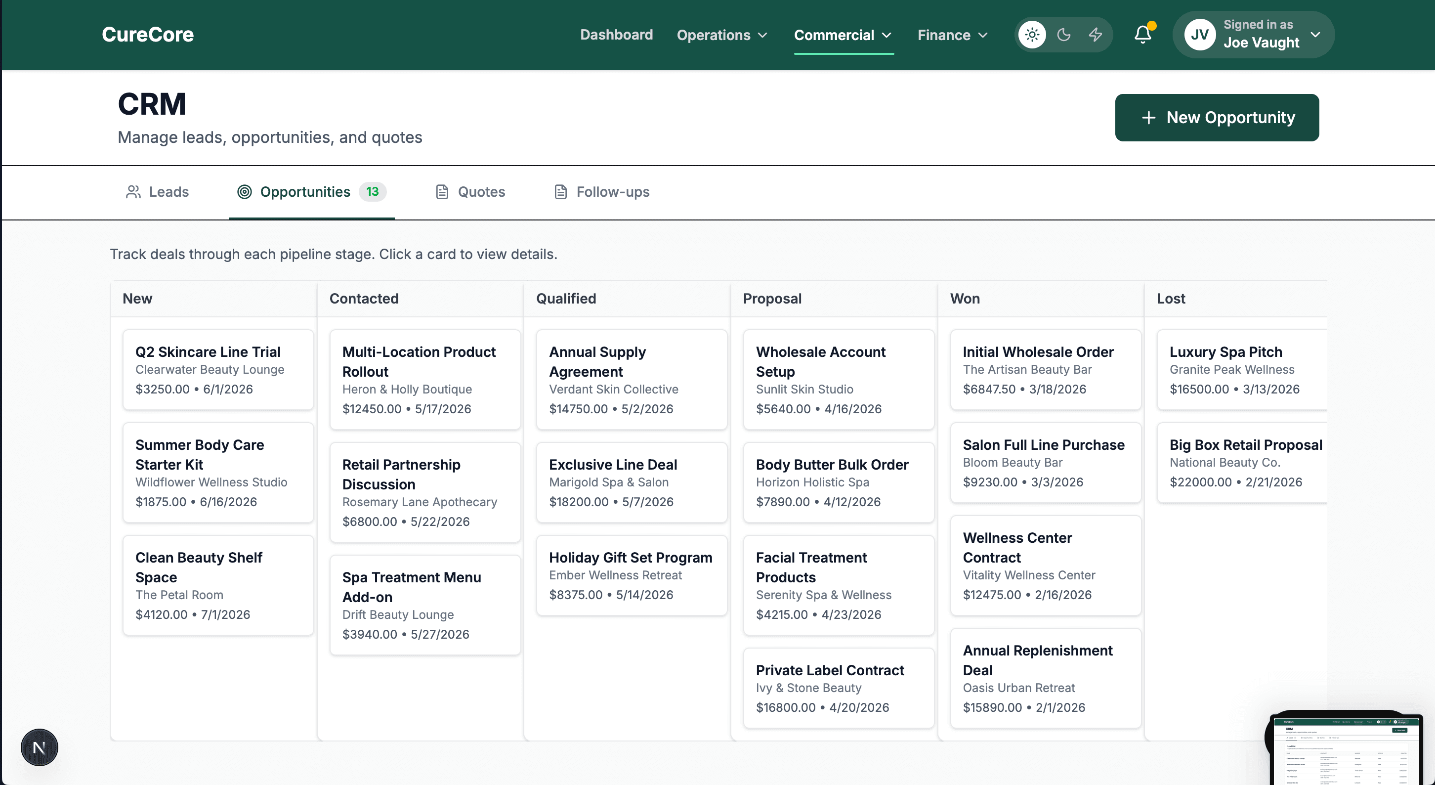 CRM / Sales Pipeline