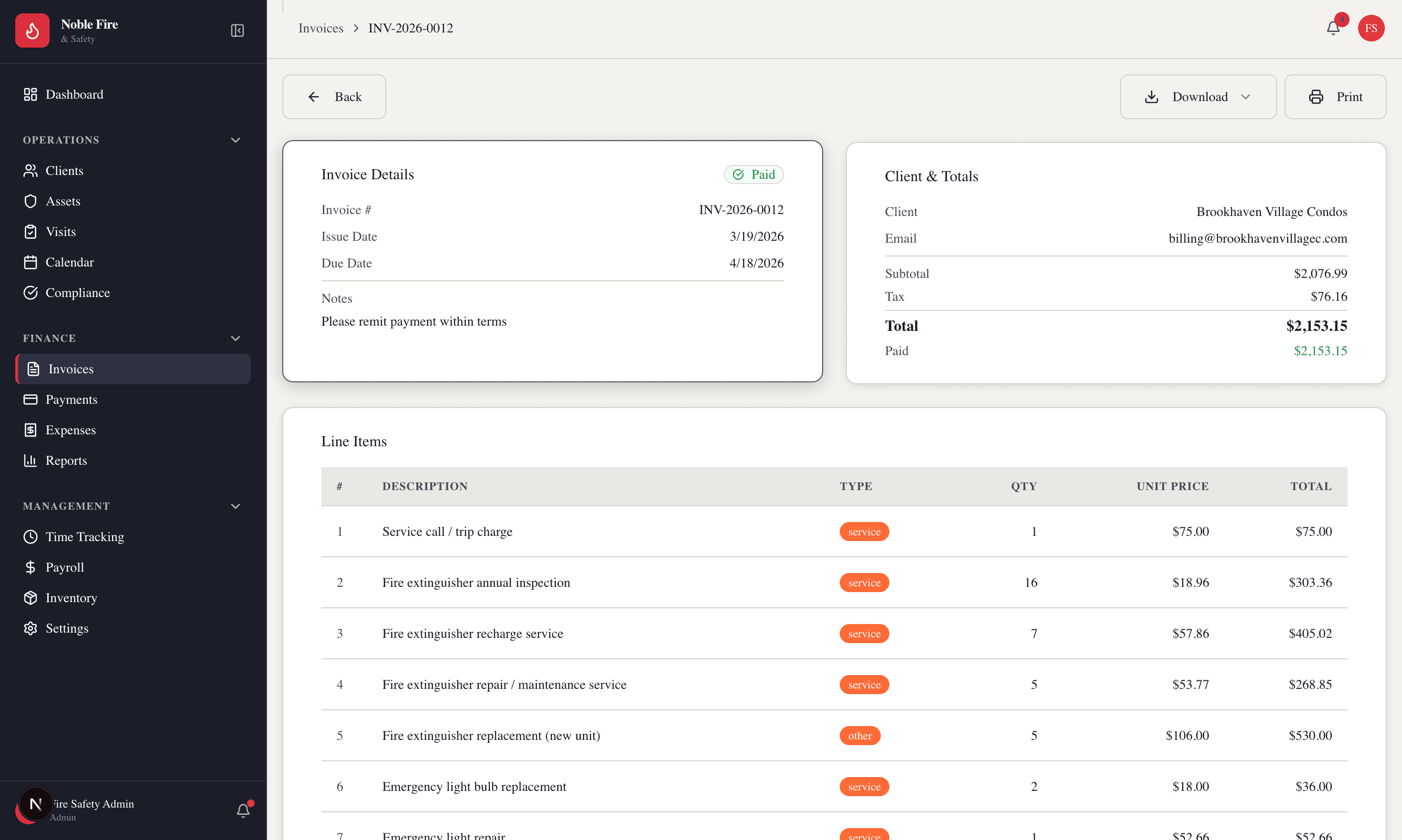Invoicing / Billing