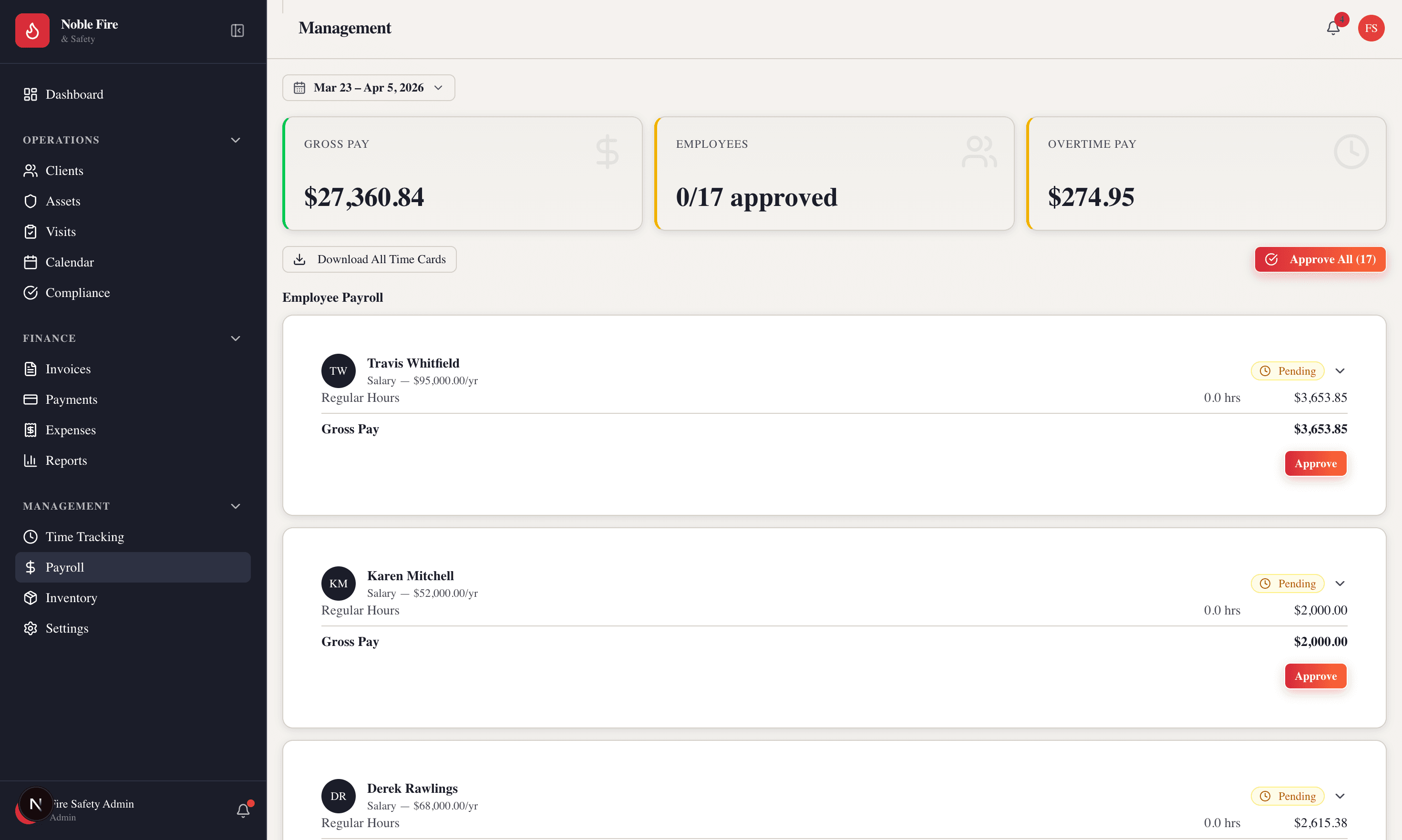 Wage / Payroll Tracking