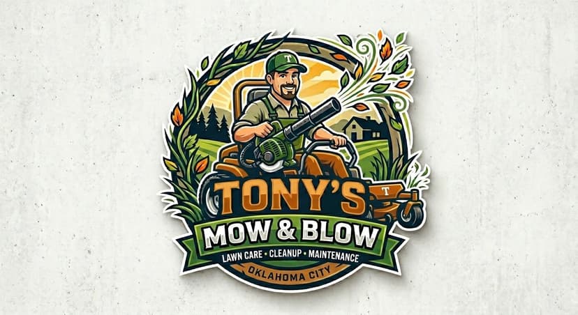 Tony's Mow and Blow Logo